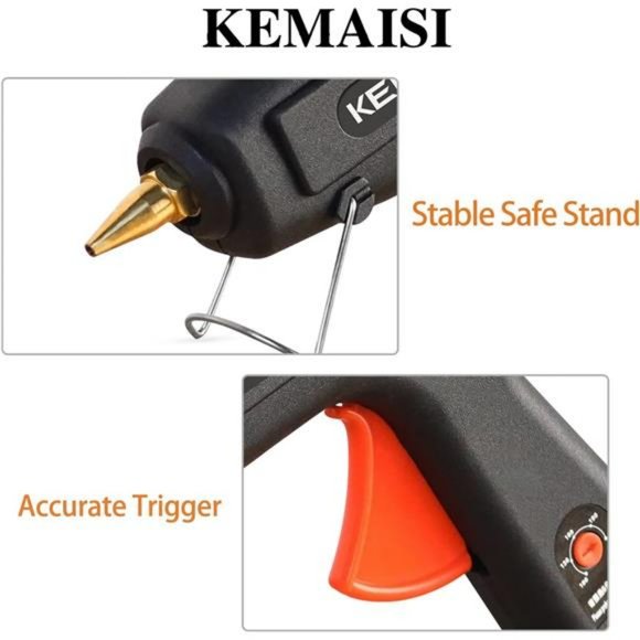 Hot Glue Gun, 100W Full Size Hot Glue Gun kit with 30pcs Premium Hot Glue Sticks - Picture 3 of 6